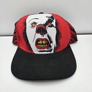 IT Movie Pennywise‎ Horror Hat Snapback Scary Clown Red Black OSFM